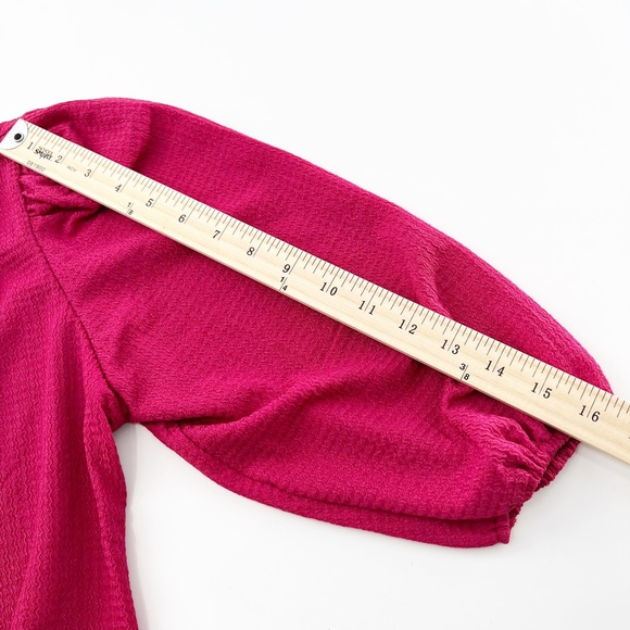 Mark New York Pink 3/4 sleeves Open back Neck tie Blouse Size M NWT - Picture 11 of 11